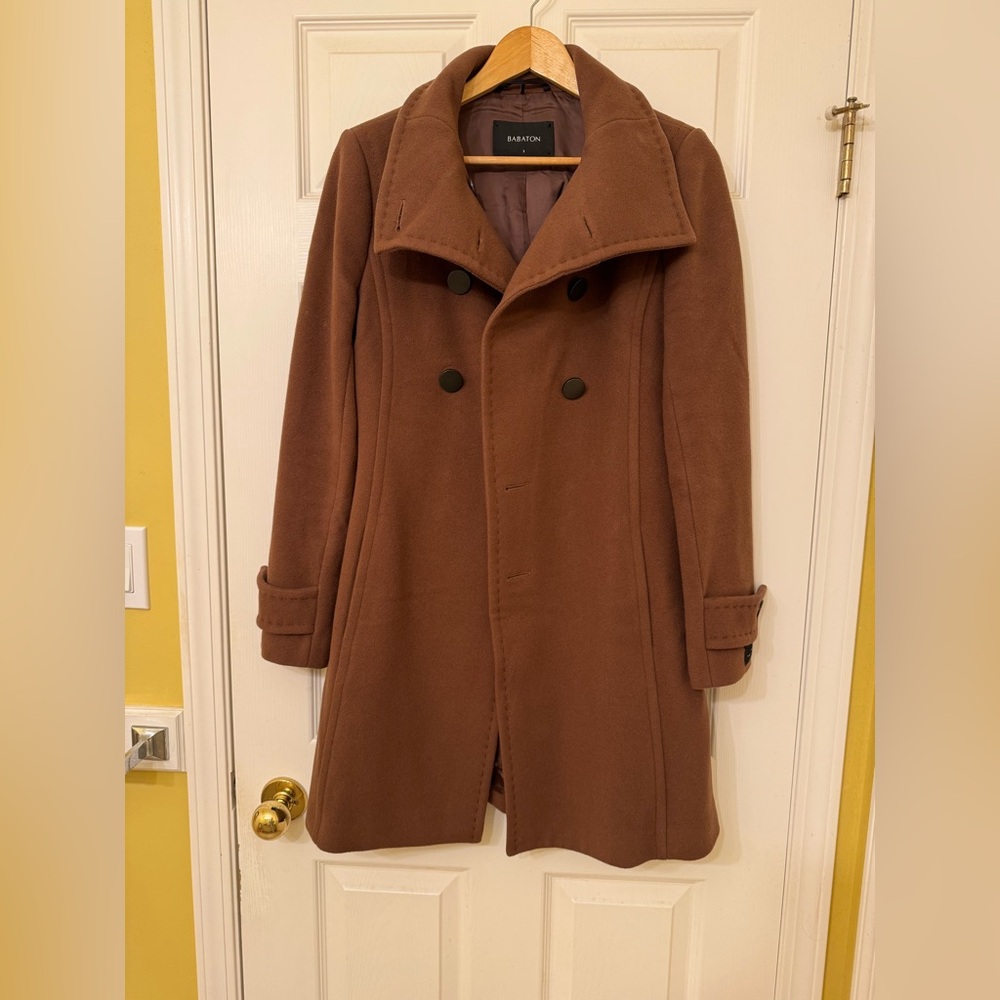 Babaton Elegant Women's Double-Breasted Pea Coat - Picture 3 of 6
